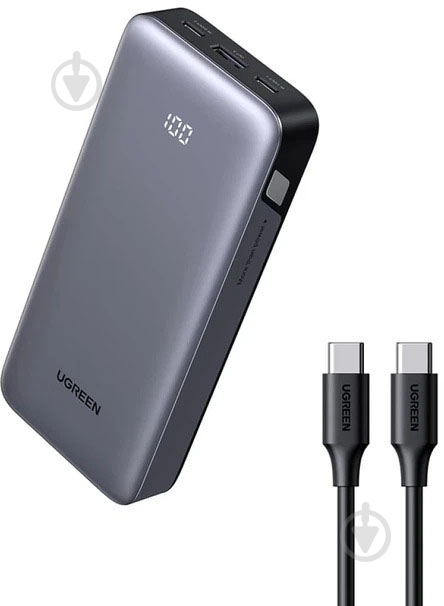Повербанк UGREEN PD/QC 20000 mAh gray (55989B) - фото 1