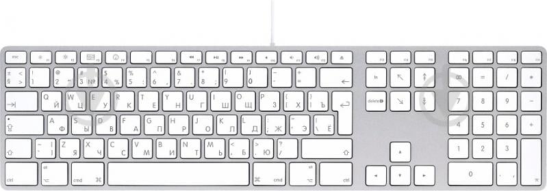 Клавіатура Apple Keyboard Aluminium (MB110RS/B) USB - фото 1