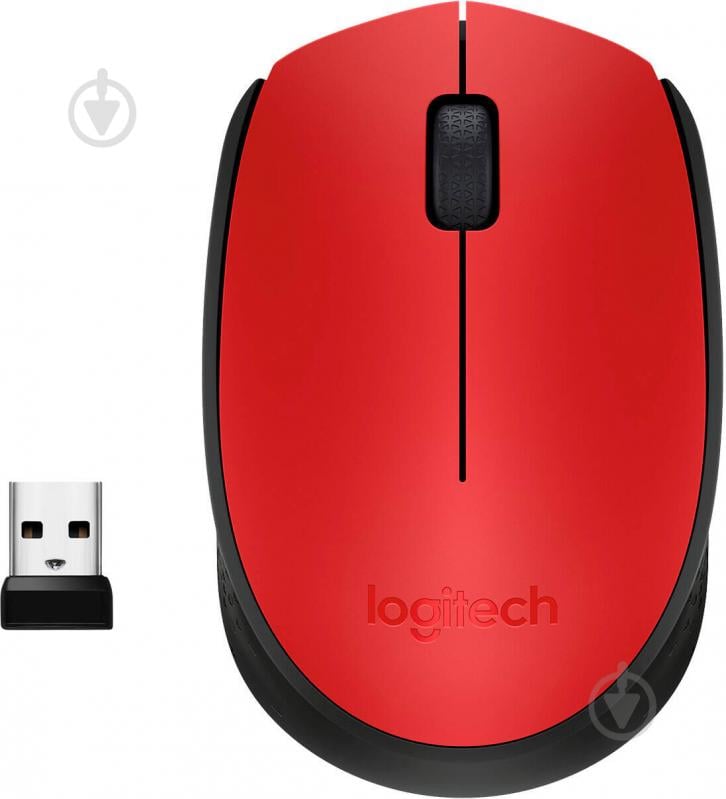 Мышь Logitech Wireless Mouse M171 (910-004641) red/black - фото 1