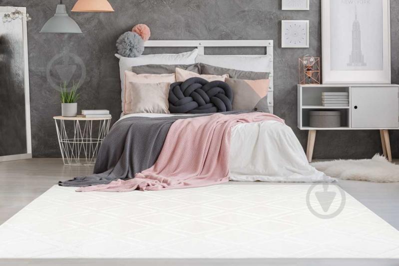 Ковер Kayoom Monroe 300 romb White 80х150 - фото 2