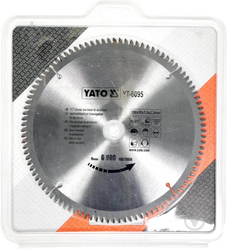 Пиляльний диск YATO 250x30x2.2 Z100 YT-6095 - фото 2