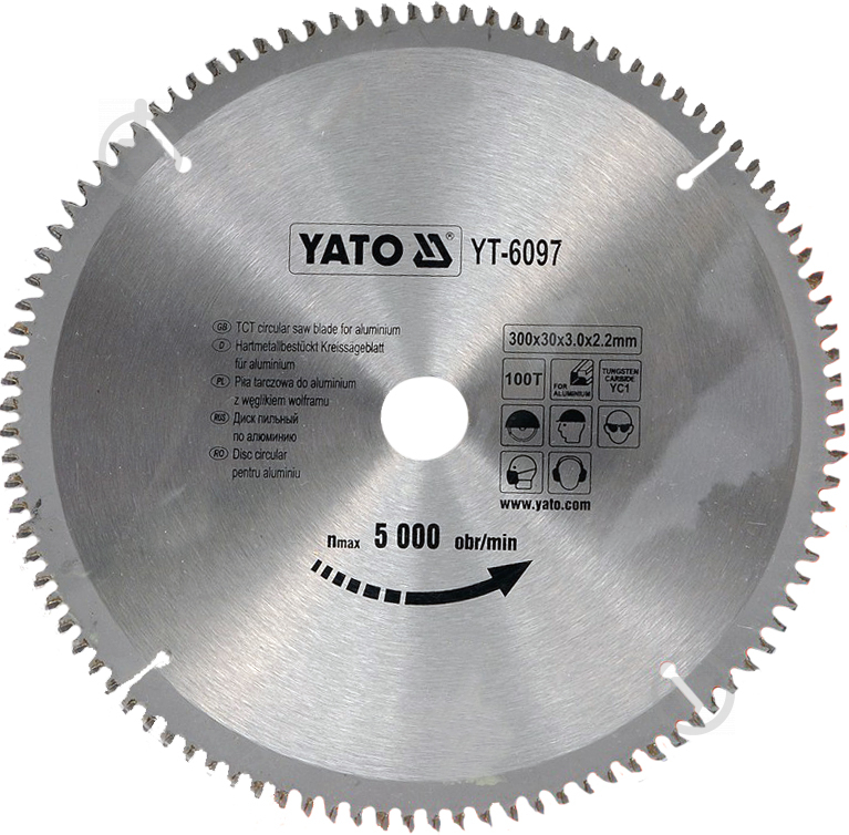 Пиляльний диск YATO 300x30x2.2 Z100 YT-6097 - фото 1