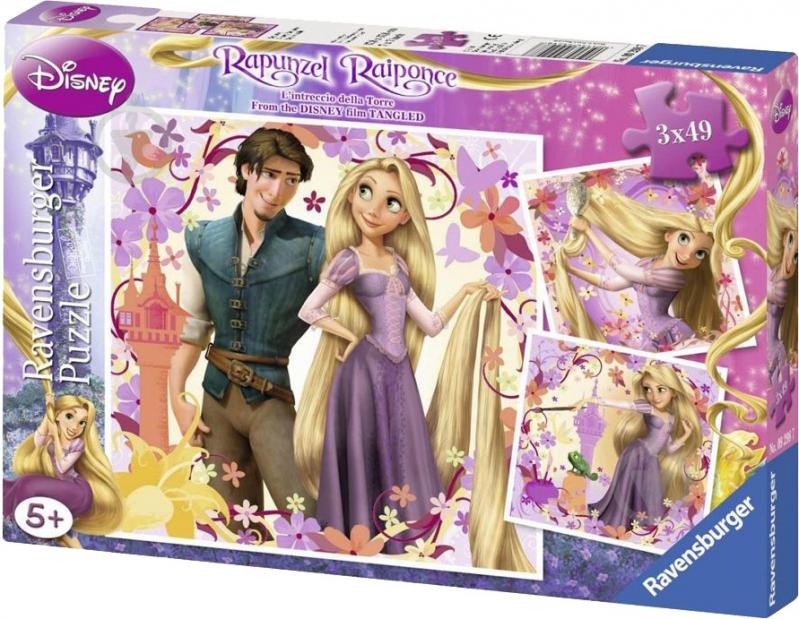 Пазлы Ravensburger 3х49 Рапунцель 147 элементов 09298R - фото 1