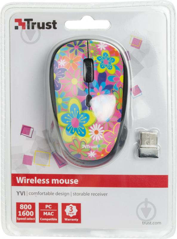 Мышь Trust Yvi Wireless Mouse (20250) flower power (6211367) - фото 3