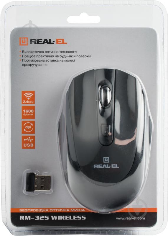 Мышь Real-el RM-325 Wireless black - фото 3 Мышь Real-el RM-325 Wireless black - фото 3