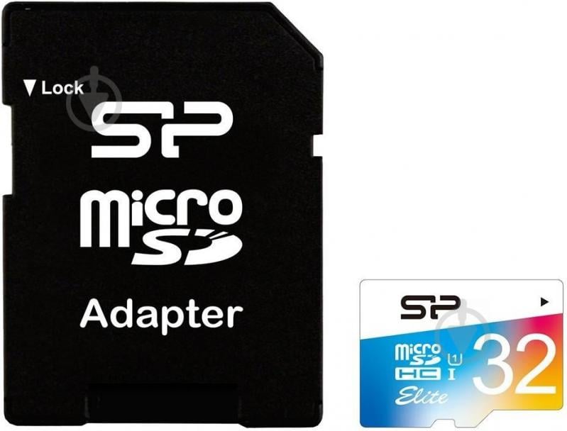 Карта памяти Silicon Power microSDHC 32 GB Cl 10 UHS-I Elite Color +adapter - фото 1