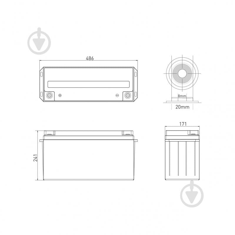 Аккумулятор Euroelectric Battery-12/150(G) - фото 3 Аккумулятор Euroelectric Battery-12/150(G) - фото 3