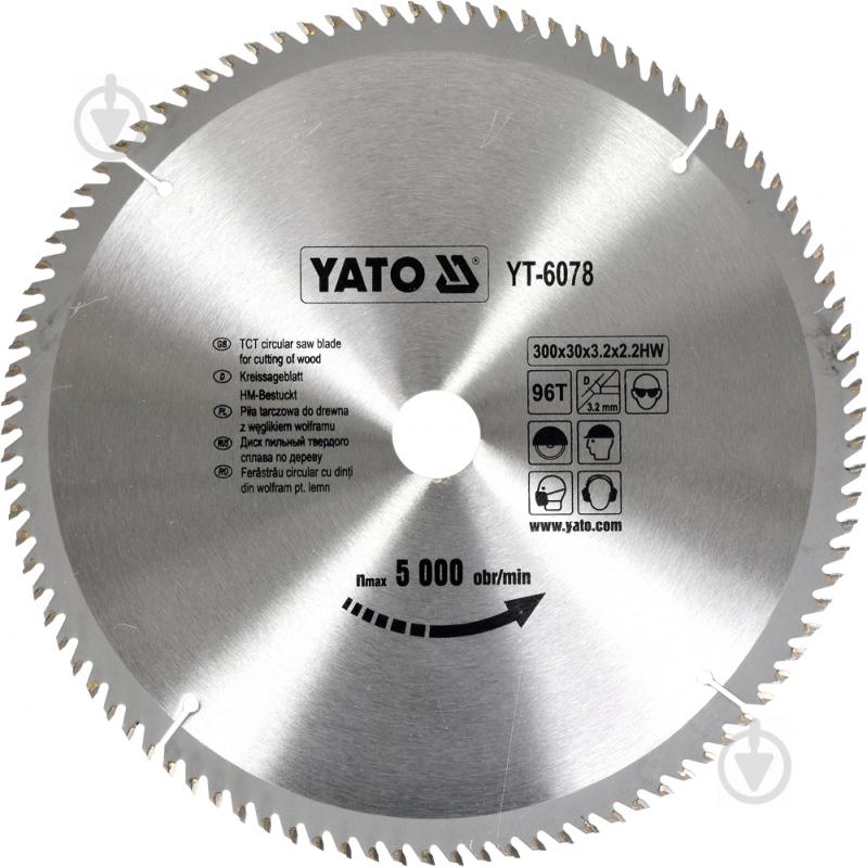 Пиляльний диск YATO 300x30x2.2 Z96 YT-6078 - фото 1