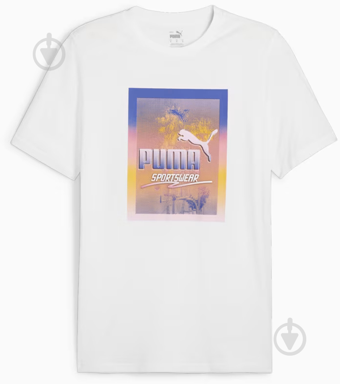 Футболка Puma GRAPHICS PHOTOPRINT TEE 68018002 р.M белый - фото 1