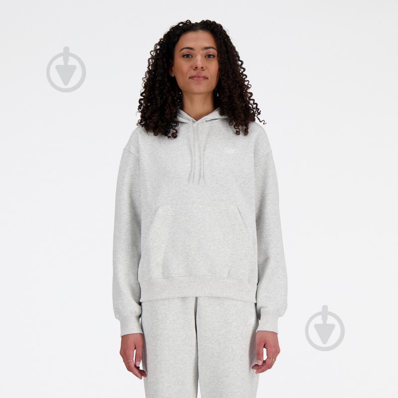 Худи New Balance WT41510AHH р.M серый - фото 1 Худи New Balance WT41510AHH р.M серый - фото 1