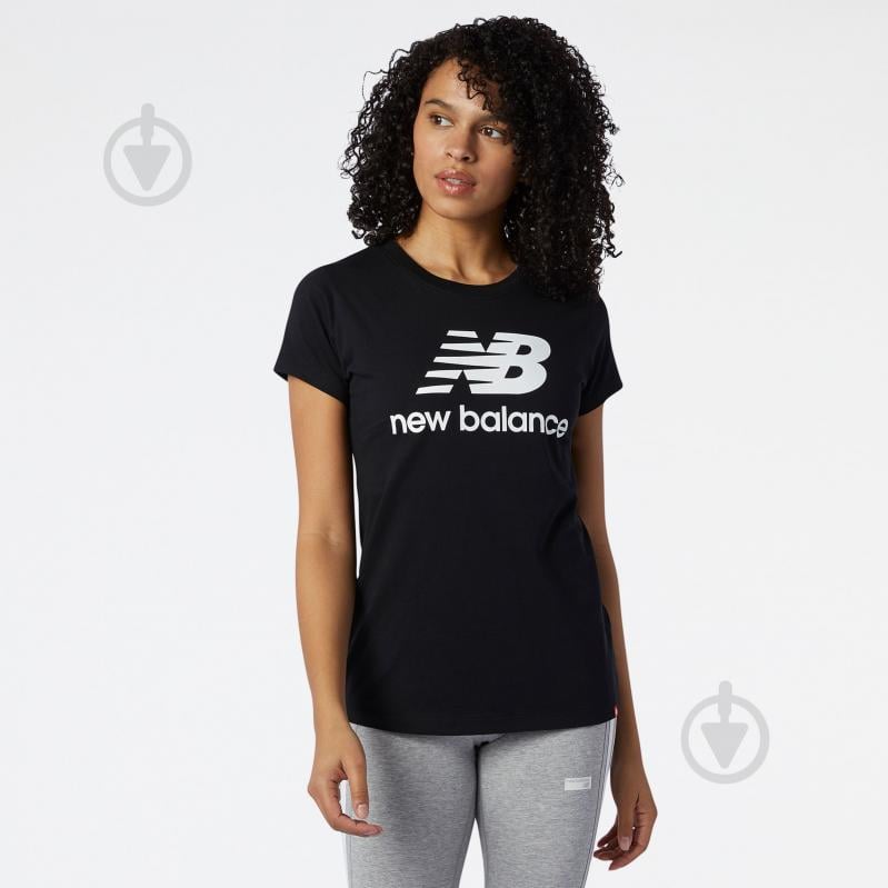 Футболка New Balance ESSENTIALS STACKED LOGO WT91546BK р.XL чорний - фото 1