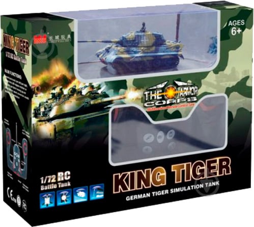 Танк на р/у Great Wall Toys King Tiger микро со звуком фиолетовый 1:72 GWT2203-2 - фото 3