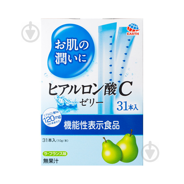 Добавка дієтична EARTH Японська питна гіалуронова кислота у вигляді желе зі смаком груші 31 шт. - фото 1