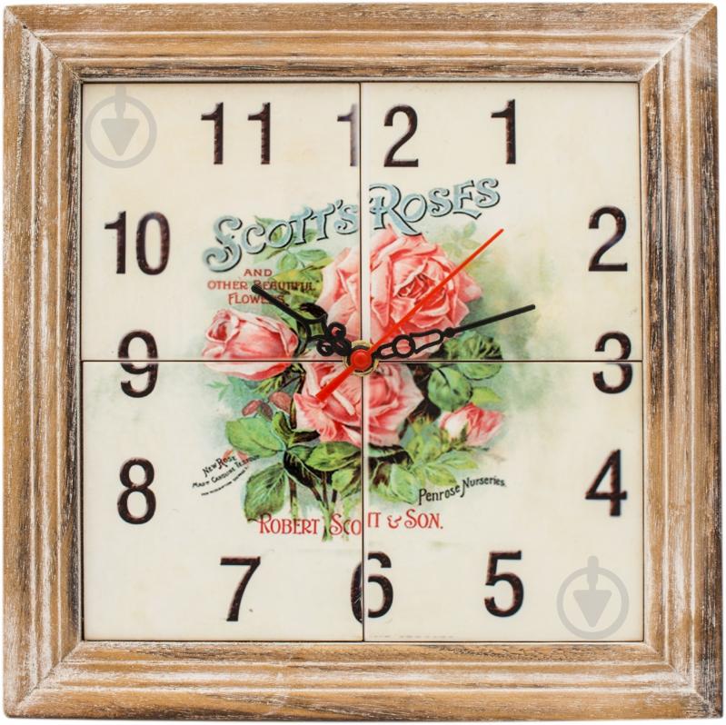 Годинник настінний Троянда QY82038A - фото 1 Годинник настінний Троянда QY82038A - фото 1