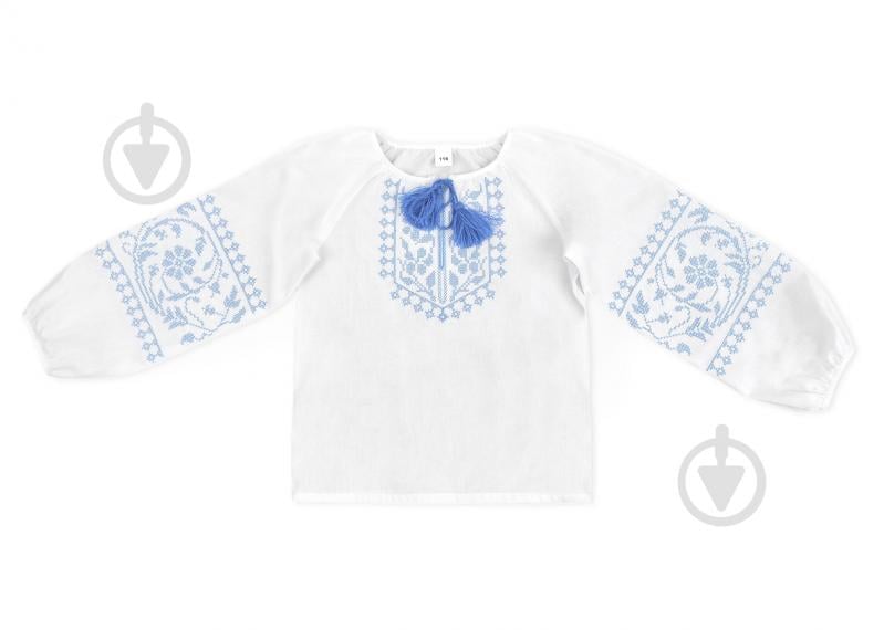 Вышиванка для девочек WP Merchandise р.146 белый с голубым FWPVNGBLEM23WT146 - фото 3 Вышиванка для девочек WP Merchandise р.146 белый с голубым FWPVNGBLEM23WT146 - фото 3