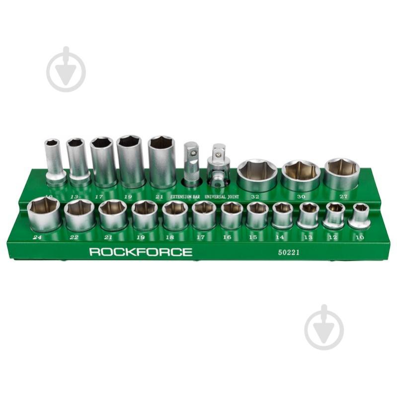 Набор головок 6-гранные 1/2" ROCKFORCE 22 шт. RF-50221 - фото 2