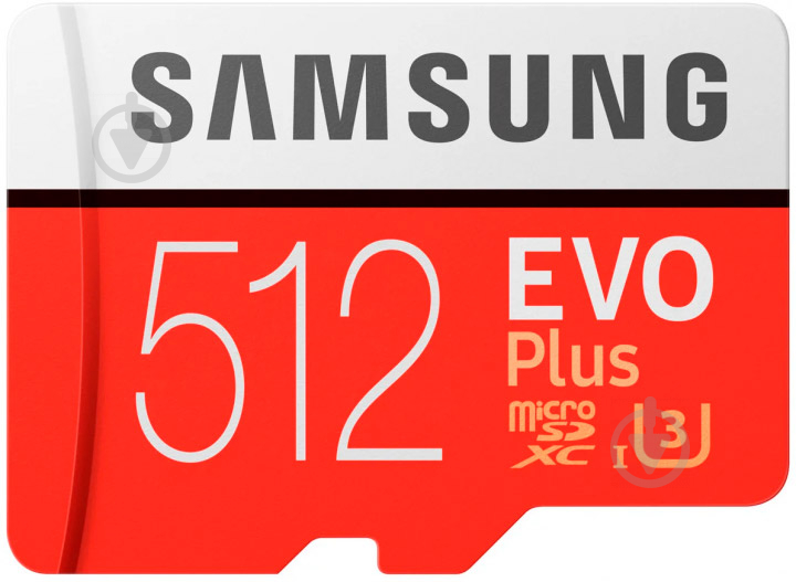 Карта памяти Samsung microSDXC 512 ГБ UHS-I Class 3 (U3) (MB-MC512HA/RU) EVO Plus V2 - фото 1