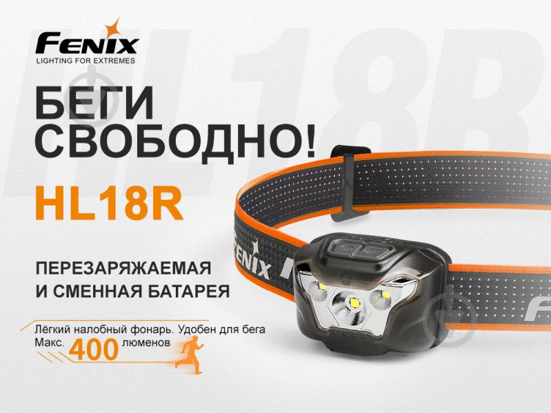 Ліхтарик на голову Fenix HL18R ЧОРНИЙ - фото 5