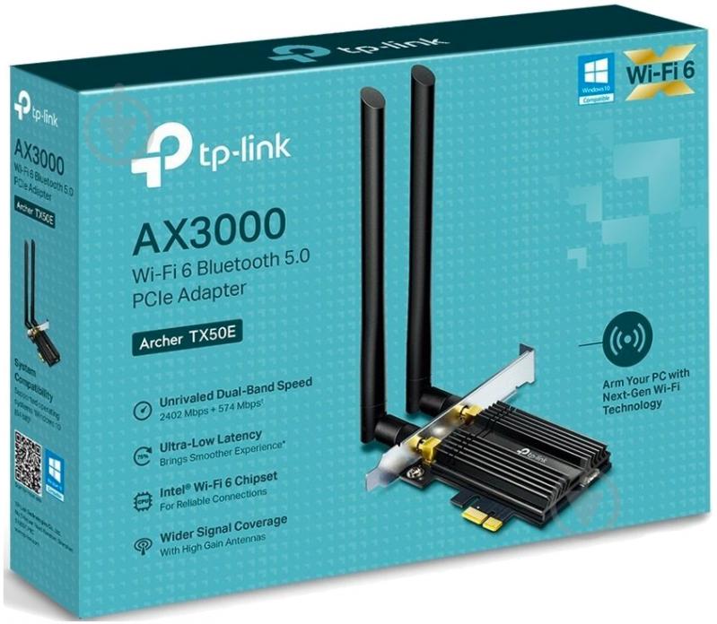 Wi-Fi-адаптер TP-Link ARCHER TX50E AX3000 BT5.0 PCI Express - фото 2