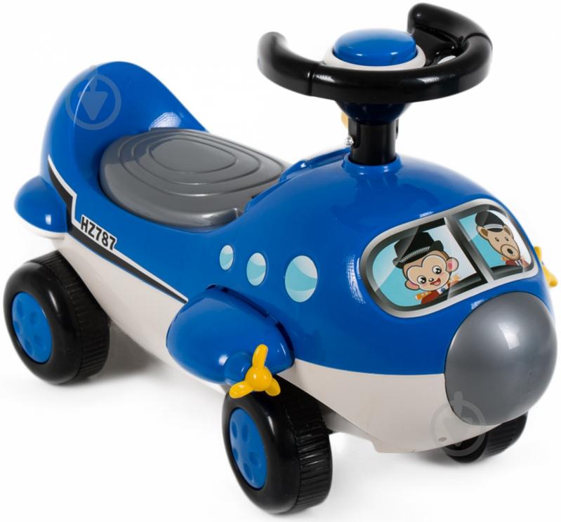 Каталка Ningbo Prince Toys Самолет синий 608 - фото 1