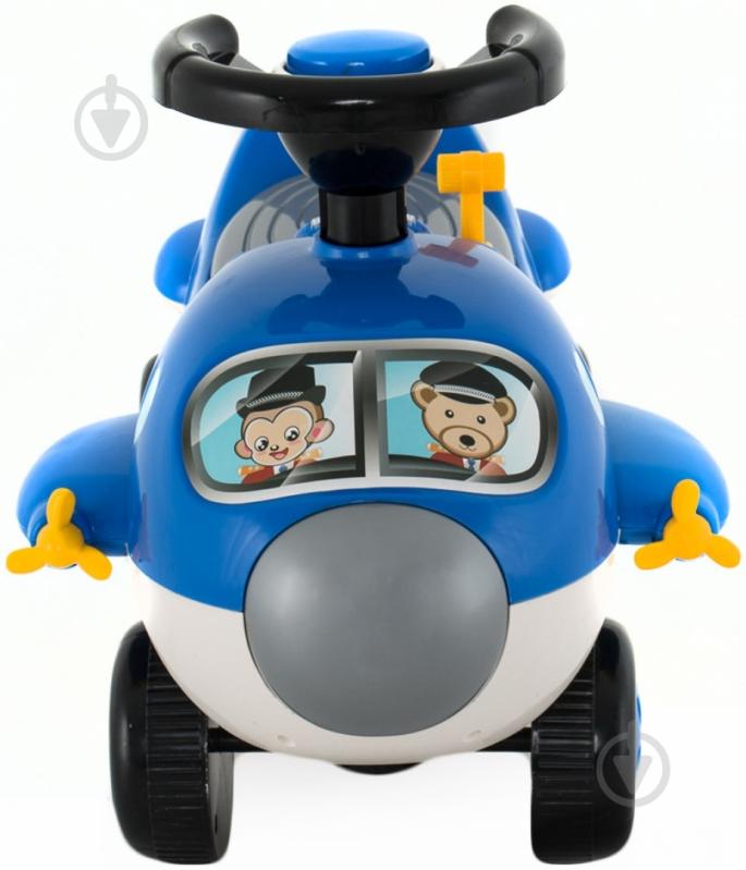 Каталка Ningbo Prince Toys Самолет синий 608 - фото 3