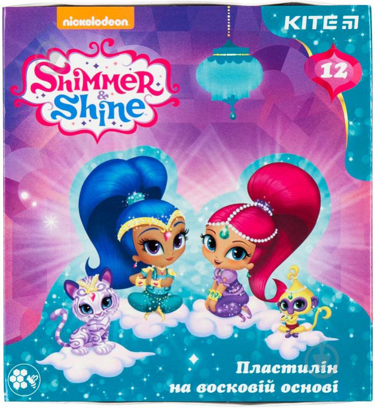 Пластилін восковий 12 кольорів Shimmer&Shine 240 г SH18-1086 KITE - фото 1