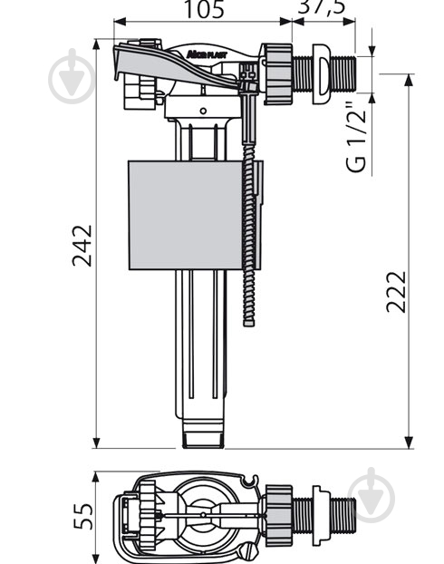 Впускний механізм Alca Plast A16 1/2" - фото 4