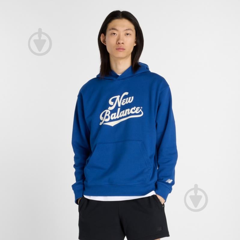 Худи New Balance MT53902GAB р.L синий - фото 1 Худи New Balance MT53902GAB р.L синий - фото 1