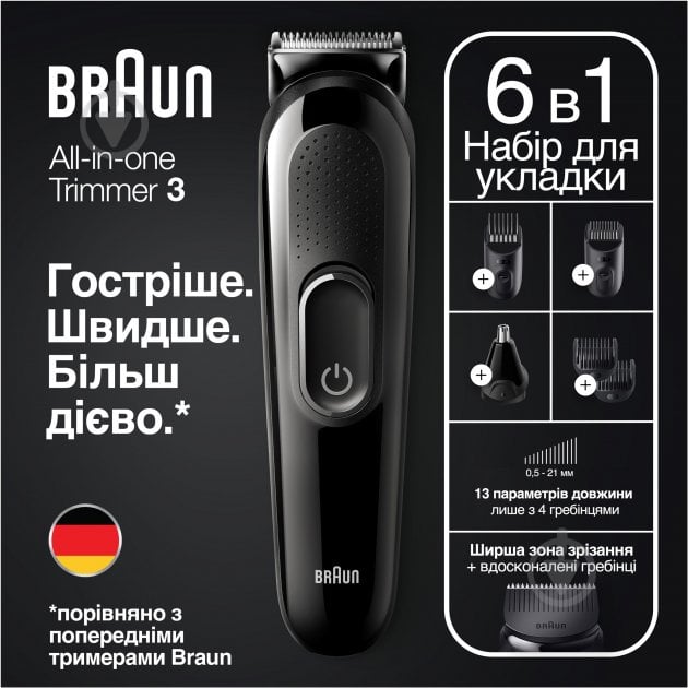 Триммер универсальный Braun MGK3320 MultiGrooming Kit - фото 3