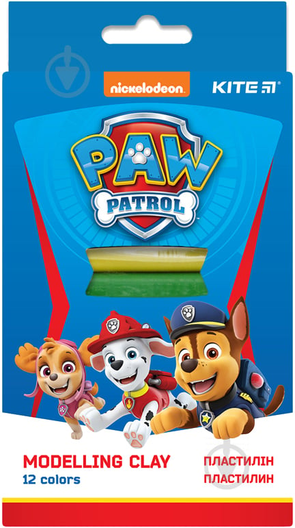 Пластилин восковый 12 цветов Paw Patrol 200 г PAW20-086 KITE - фото 1