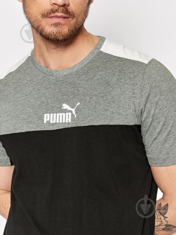 Футболка Puma ESS+ BLOCK TEE 84742601 р.S черный - фото 3