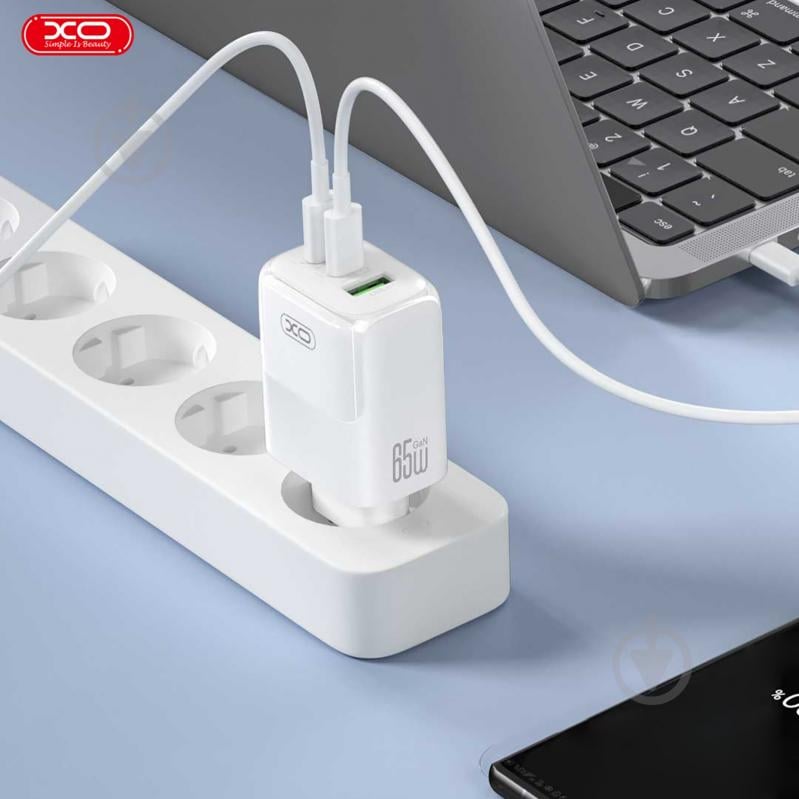 Мережевий зарядний пристрій Xo L139 PD65W, QC18W USB-A, 2хUSB-C - фото 4