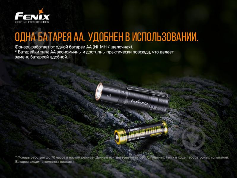 Ліхтарик Fenix ручний E12 V2.0 - фото 8