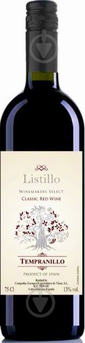 Вино Listillo Tempranillo червоне сухе 0,75 л - фото 1