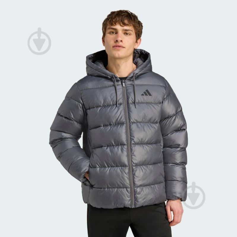 Пуховик мужской зимний Adidas ESS SD PUF HD J JM8399 р.S серый - фото 1