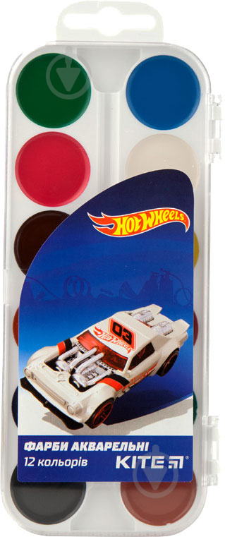 Фарби акварельні Hot Wheels 12 кольорів HW19-061 KITE - фото 1