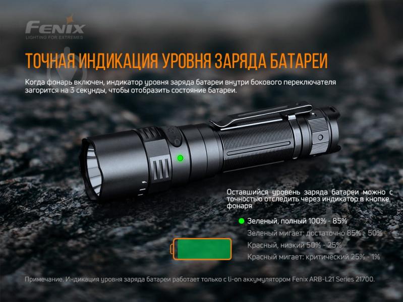 Ліхтар Fenix ручний тактичний PD40R CREE XHP70 LED - фото 11