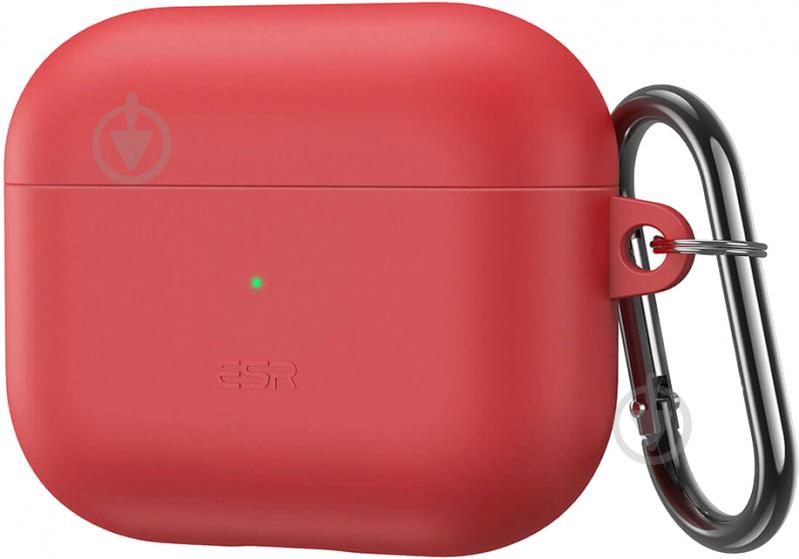 Чохол для навушників ESR з карабіном HaloLock Magnetic Soft Case для AirPods 3 red 14846-2 - фото 1