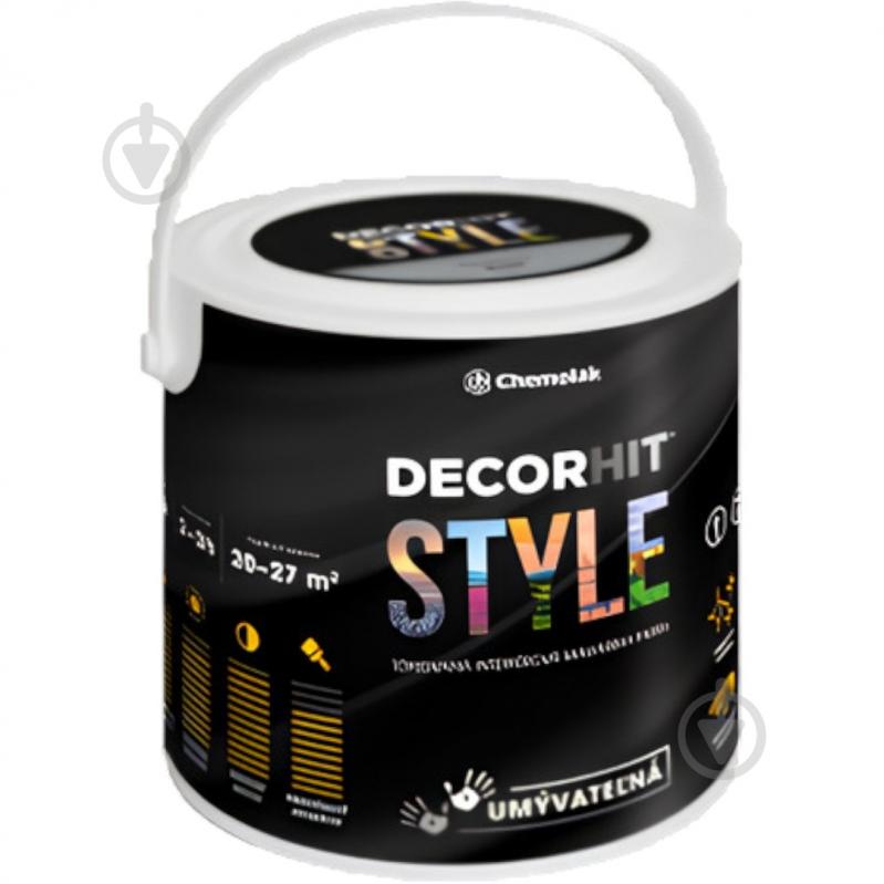 Краска виниловая Chemolak DECORHIT STYLE мат белая 10 л 12 кг - фото 1 Краска виниловая Chemolak DECORHIT STYLE мат белая 10 л 12 кг - фото 1
