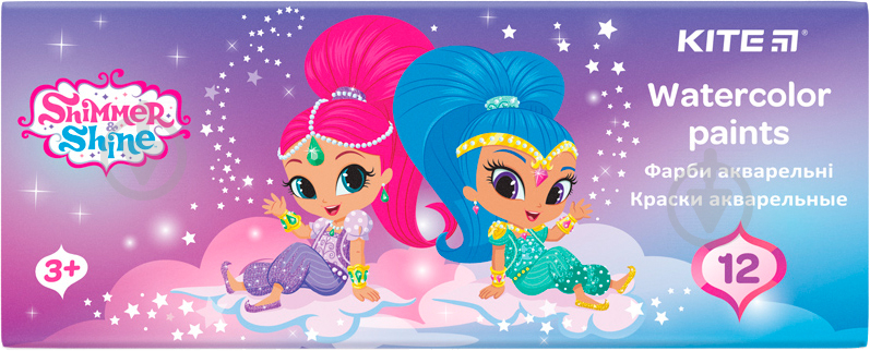 Фарби акварельні Shimmer&Shine 12 кольорів в картонній упаковці SH20-041 KITE - фото 1