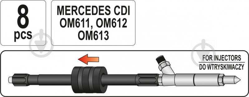 Знімач форсунок для двигунів Mercedes YATO YT-06176 - фото 5