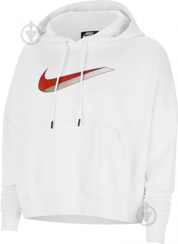 Джемпер Nike W NSW ICN CLSH FLC HOODIE FT CU5108-100 р. M білий - фото 1