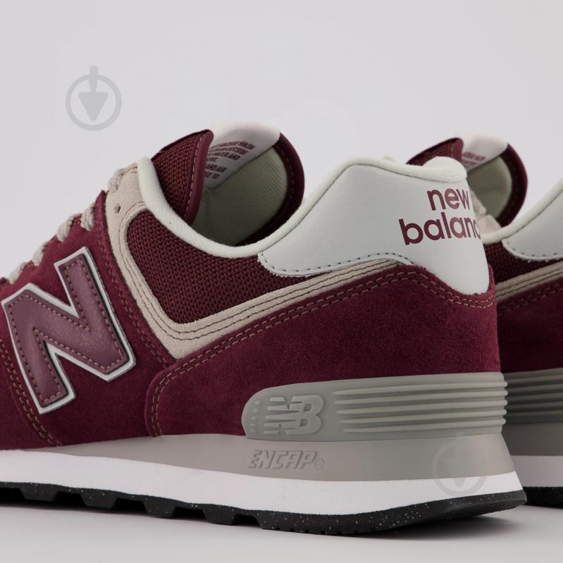 Кросівки чоловічі демісезонні New Balance ML574EVM р.41,5 бордові - фото 8