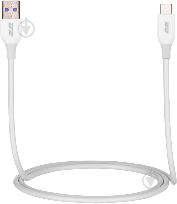 Кабель 2E USB-A - USB-C Glow 1 м white (2E-CCAC-WH) - фото 3