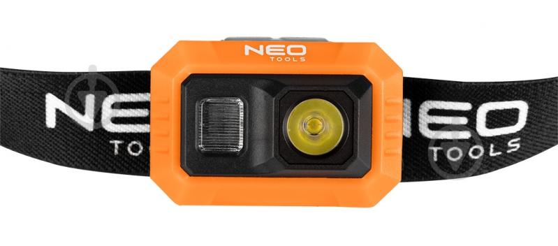 Ліхтарик на голову NEO tools (99-115) чорно-помаранчевий - фото 2