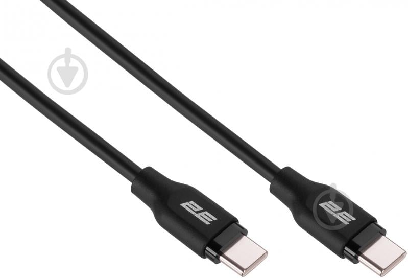 Кабель 2E USB-C — USB-C Glow 60W 1 м черный (2E-CCCC-BL) - фото 2