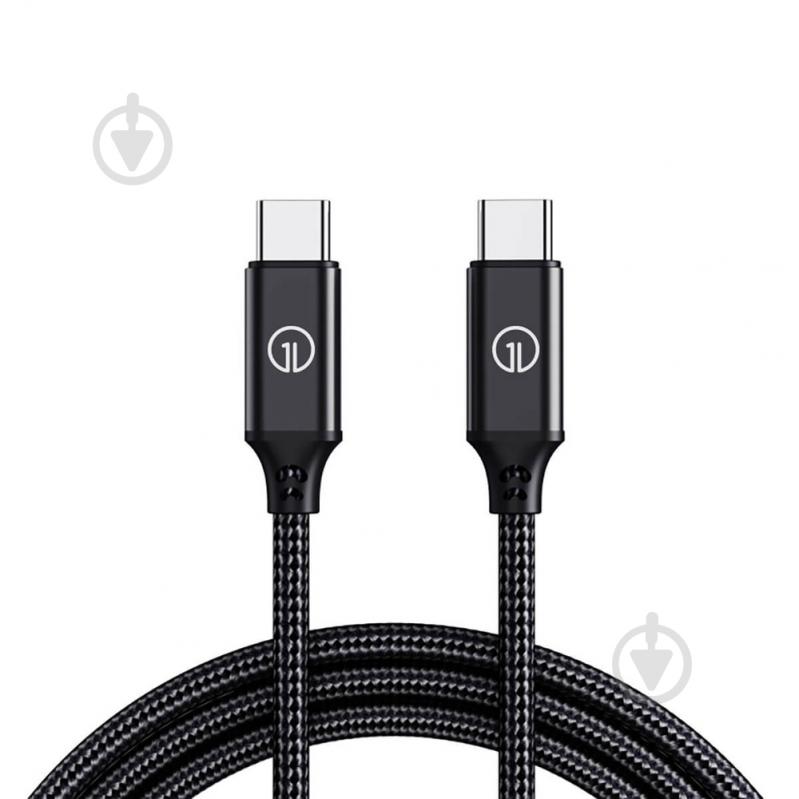 Кабель OneLounge 1Power USB-C to USB-C 100W 2 м black (14124) - фото 1