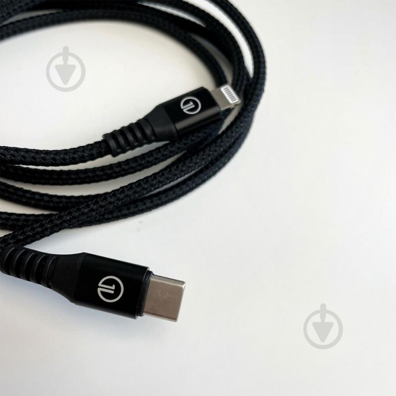 Кабель OneLounge 1Power MFi USB-C to Lightning 1,2 м black (14046) - фото 7 Кабель OneLounge 1Power MFi USB-C to Lightning 1,2 м black (14046) - фото 7