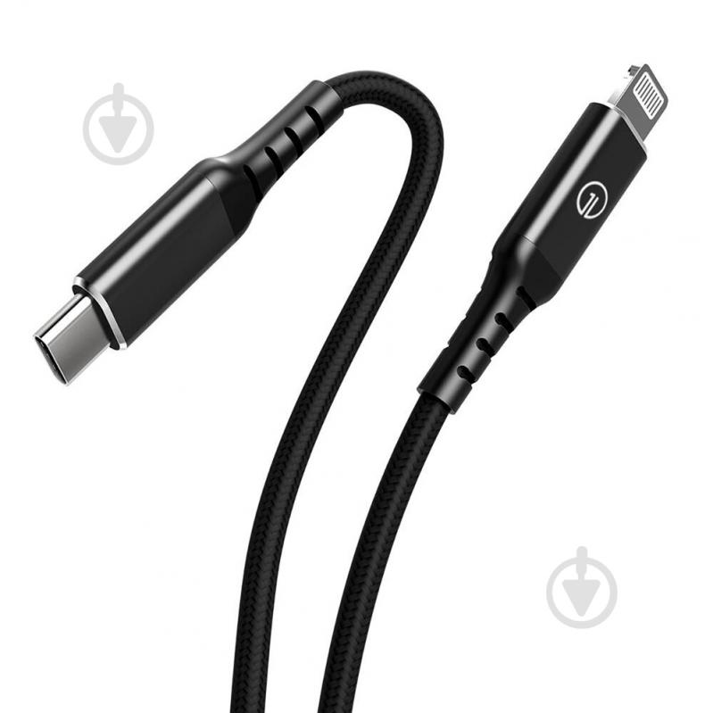 Кабель OneLounge 1Power MFi USB-C to Lightning 1,2 м black (14046) - фото 2 Кабель OneLounge 1Power MFi USB-C to Lightning 1,2 м black (14046) - фото 2