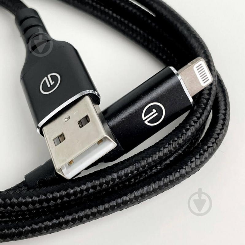 Кабель OneLounge 1Power MFi Lightning to USB 1,2 м black (13899) - фото 3 Кабель OneLounge 1Power MFi Lightning to USB 1,2 м black (13899) - фото 3